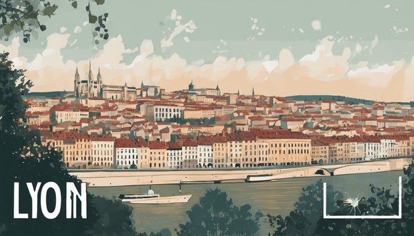 Art lumineux pour votre espace : affiche de la ville de lyon